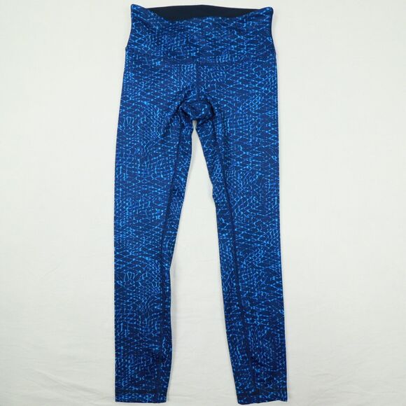 lululemon Women's Blue Printed Leggings Pants size 4 - Picture 1 of 9